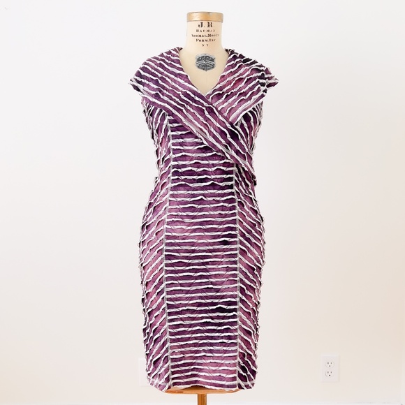 Vintage Purple Y2K Dress Very Stretchy Size Small-Medium Whimsigoth Distressed - Picture 3 of 14